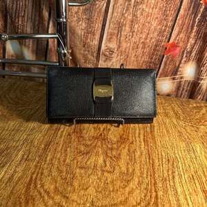 Salvatore Ferragamo Vera Black Leather Bifold